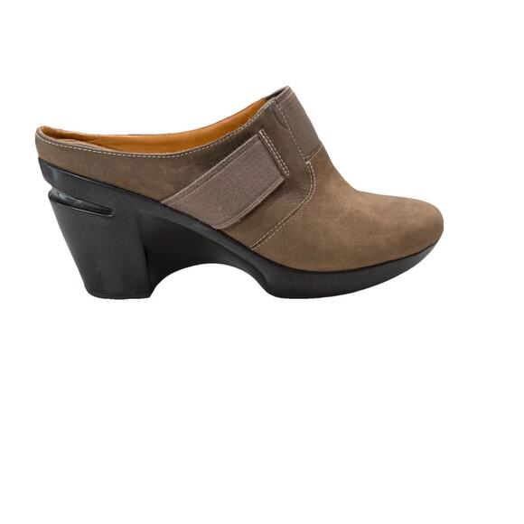 Cole Haan Air Sara Clogs Womens 9B Brown Leather Mules Slip On Block Heel - Picture 1 of 9